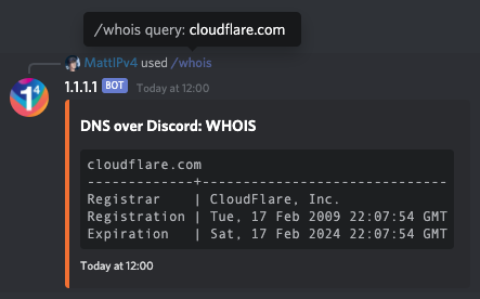 whois query: cloudflare.com