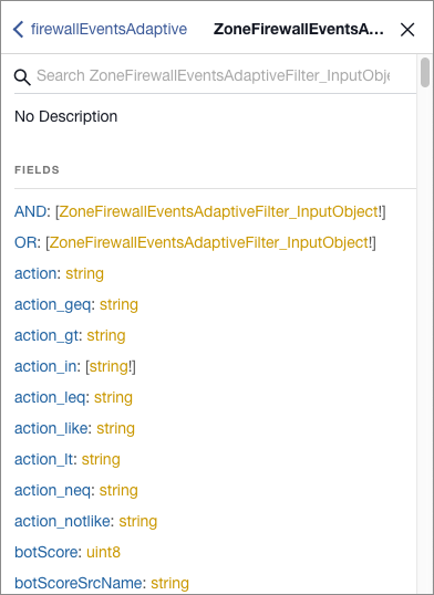 GraphiQL filter fields