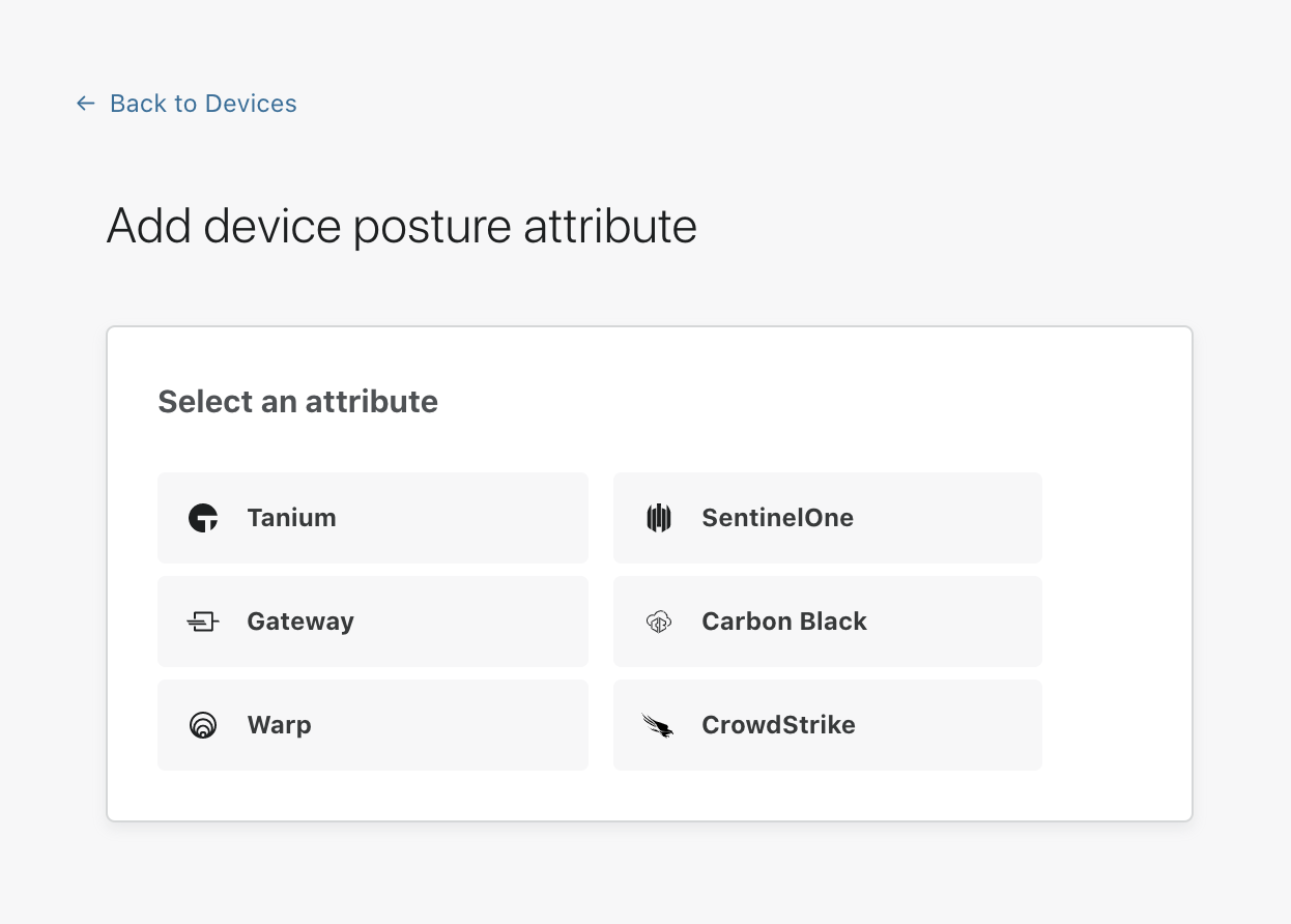 Device posture attributes