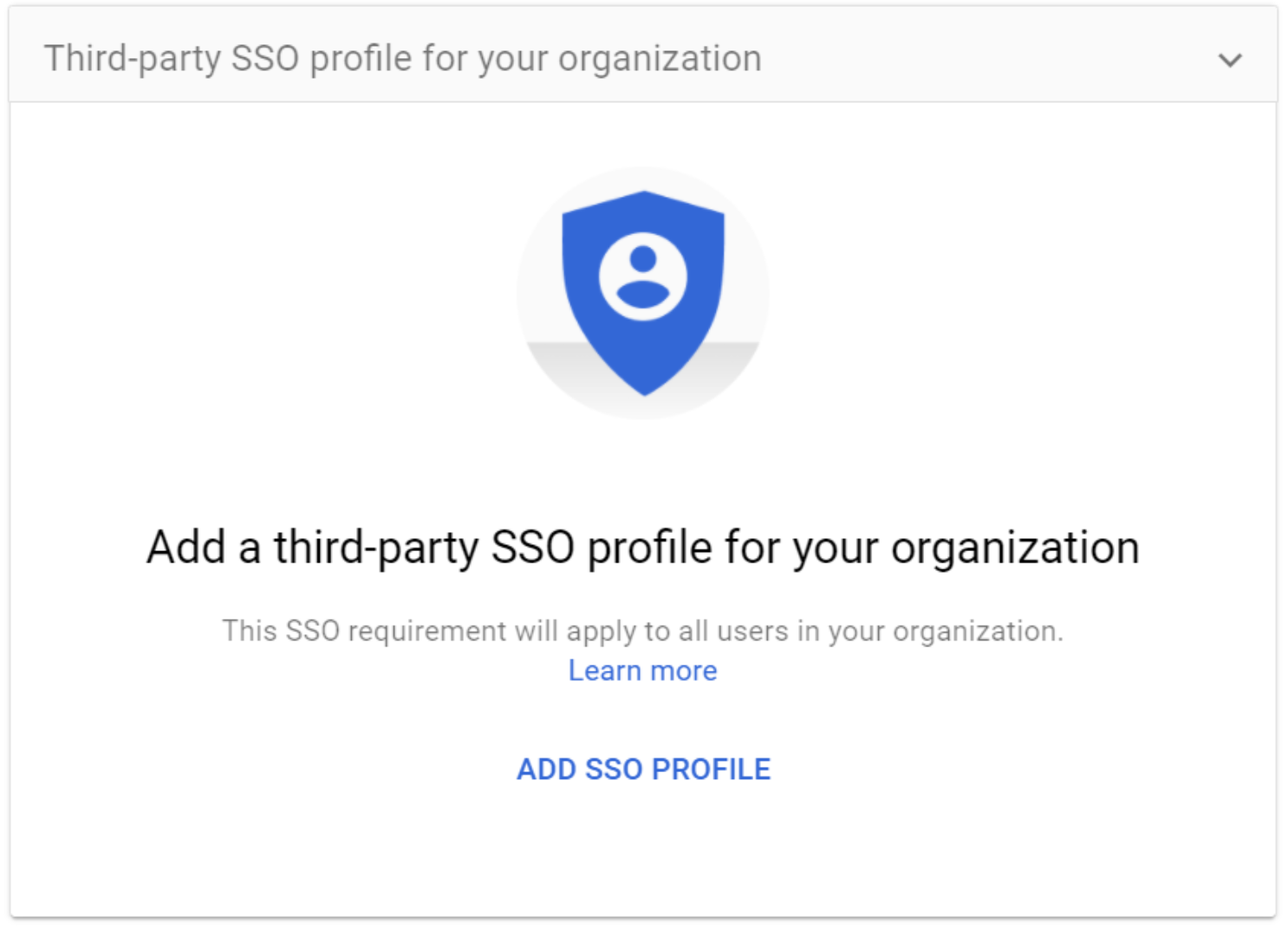 SSO profile on Google Workspace