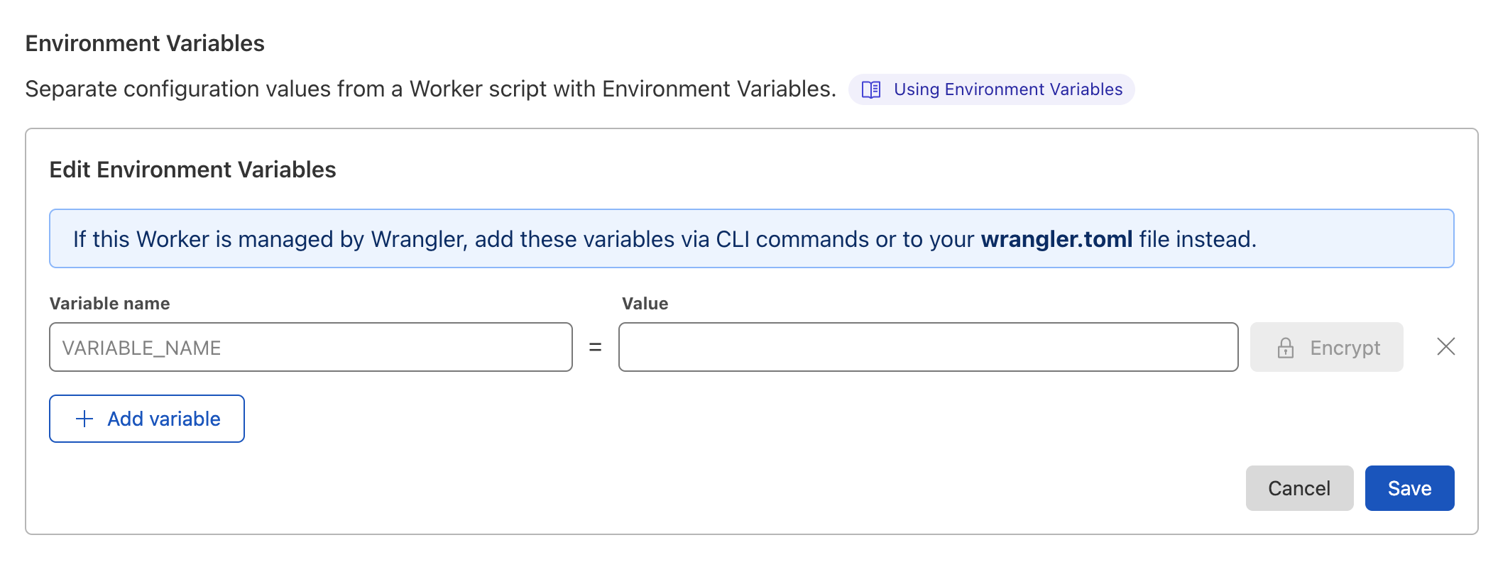 env variables dash